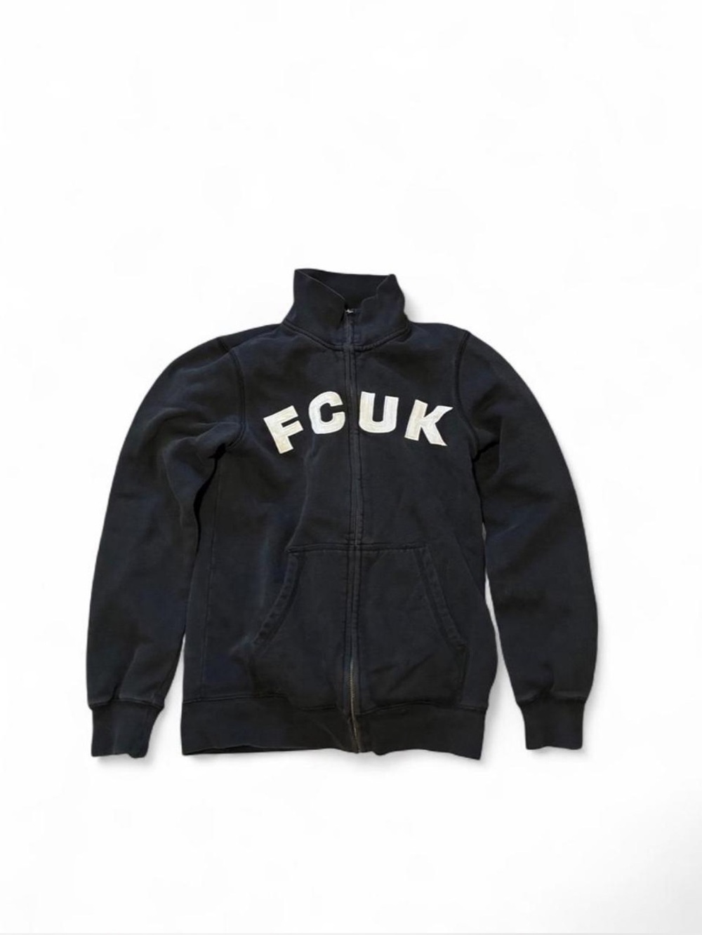 🎱”FCUK”zip up hoodie